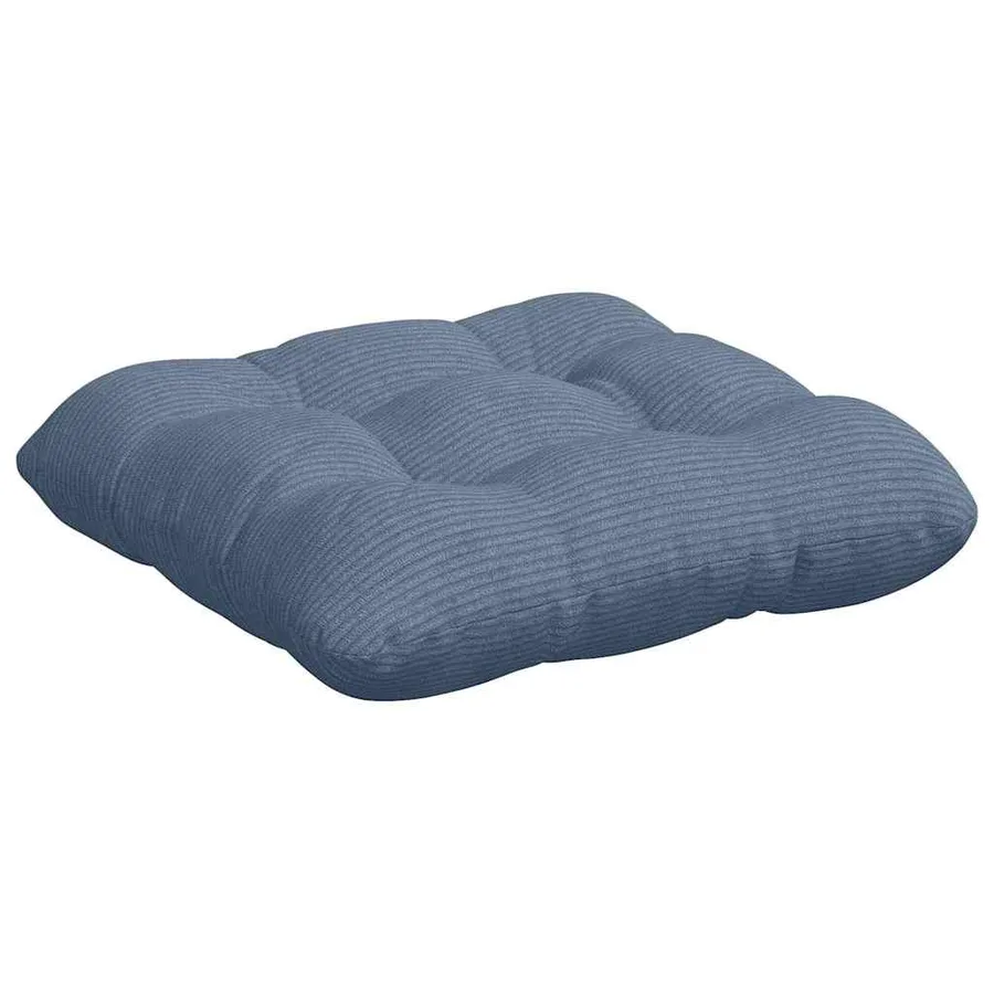 Coussins de siège 4 pcs Bleu 45 x 45 cm Tissu en velours côtelé - 5
