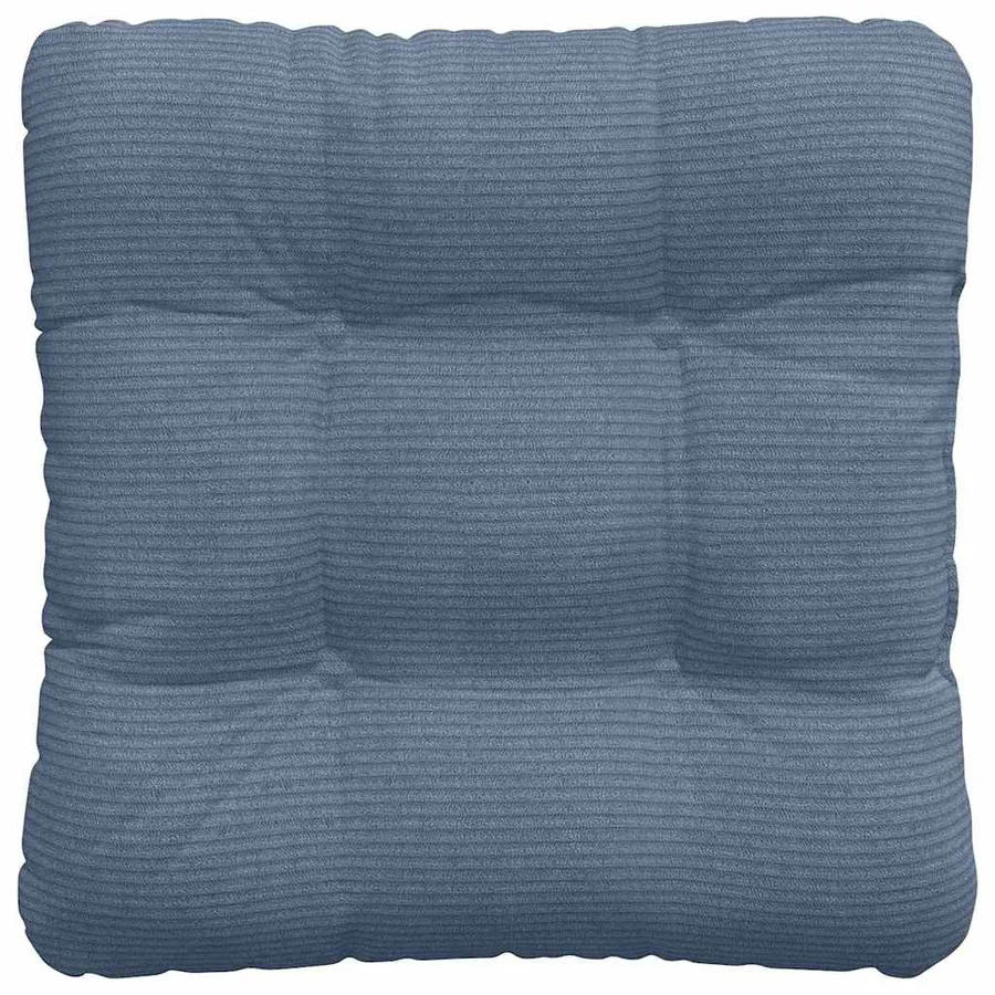 Coussins de siège 4 pcs Bleu 45 x 45 cm Tissu en velours côtelé - 7
