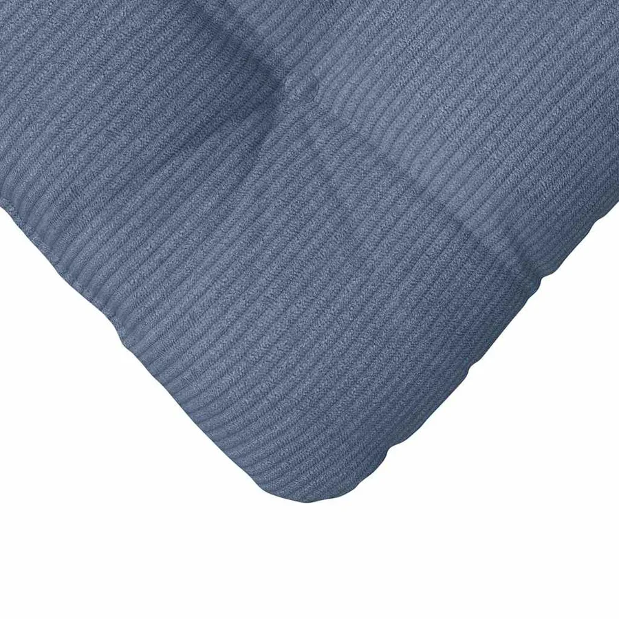 Coussins de siège 4 pcs Bleu 45 x 45 cm Tissu en velours côtelé - 9