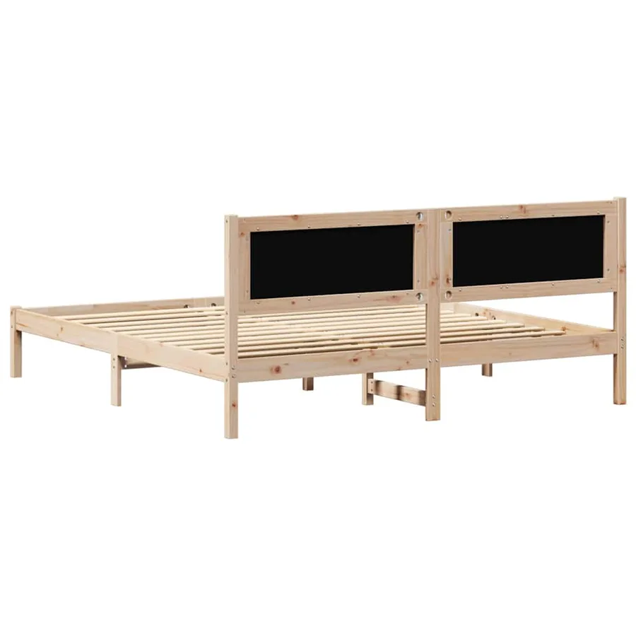 Cadre de lit Gris foncé 160 x 200 cm Pin massif - 7