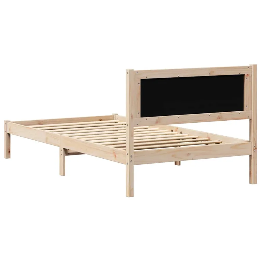 Cadre de lit avec tête de lit Taupe 100 x 200 cm Pin massif - 7