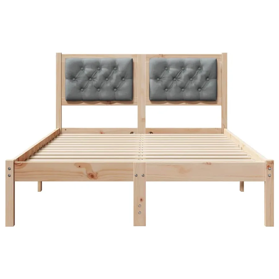 Cadre de lit Gris clair 120 x 200 cm Pin massif - 5