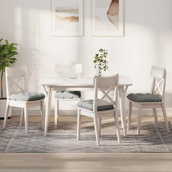 Coussins de siège 4 pcs Gris clair 40 x 40 cm