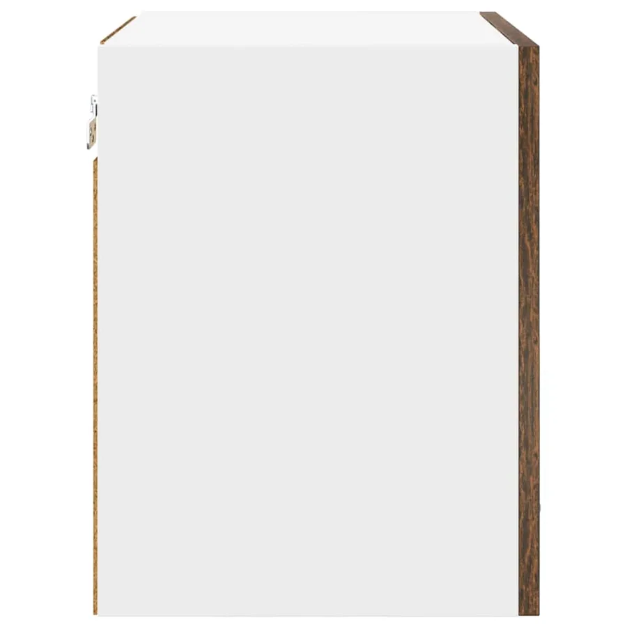 Armoire suspendue Chêne fumé et Blanc 40 x 31 x 40 cm - 7