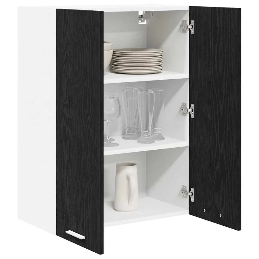 Armoire suspendue Chêne noir 60 x 31 x 80 cm Bois d'ingénierie - 3