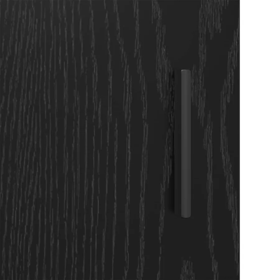 Buffet Chêne noir 69,5 x 34 x 90 cm Bois d'ingénierie et fer - 10