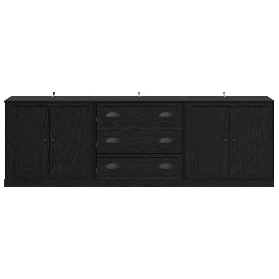 Buffets 3 pcs Chêne noir 210 x 35,5 x 67,5 cm Bois d'ingénierie - 7