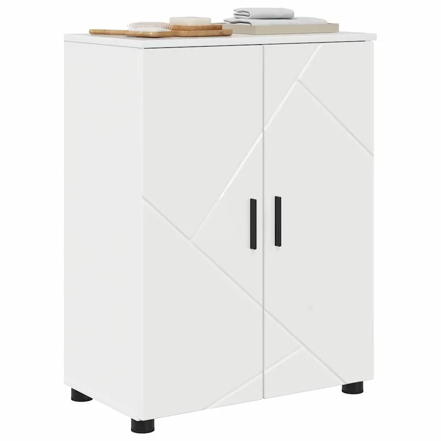 Cabinet de salle de bain Blanc brillant 60 x 35 x 80 cm - 3