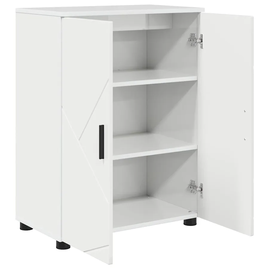 Cabinet de salle de bain Blanc brillant 60 x 35 x 80 cm - 5