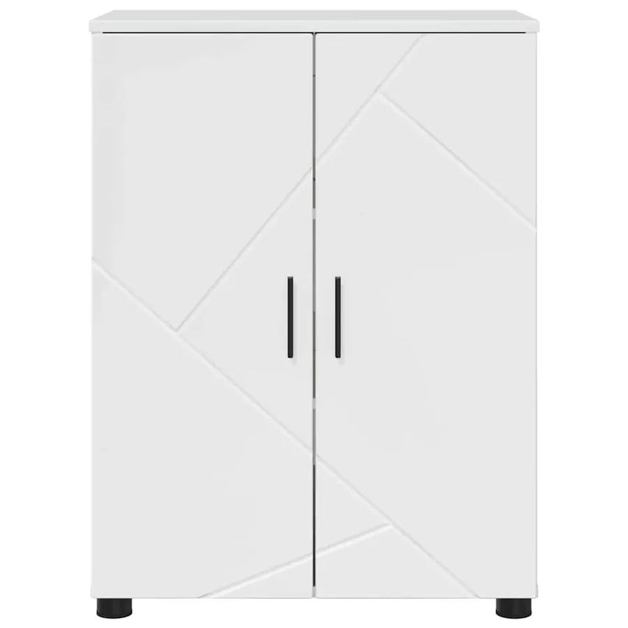 Cabinet de salle de bain Blanc brillant 60 x 35 x 80 cm - 6