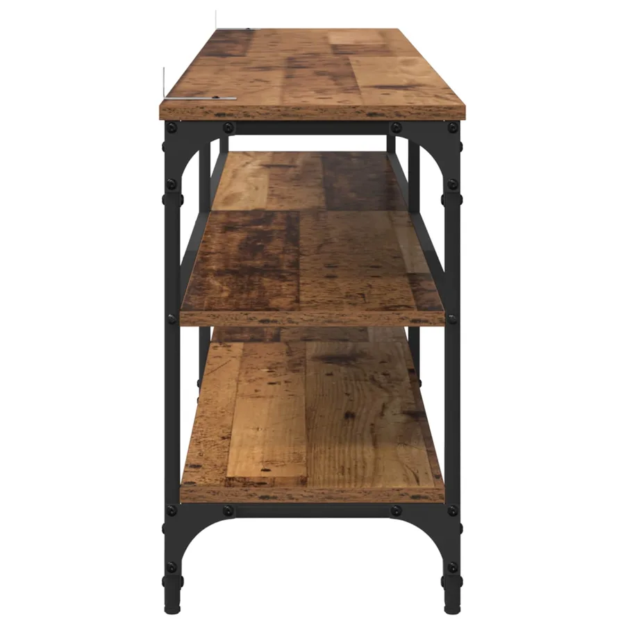 Meuble TV Bois Ancien 160 x 30 x 50 cm Bois d'ingénierie et fer - 6