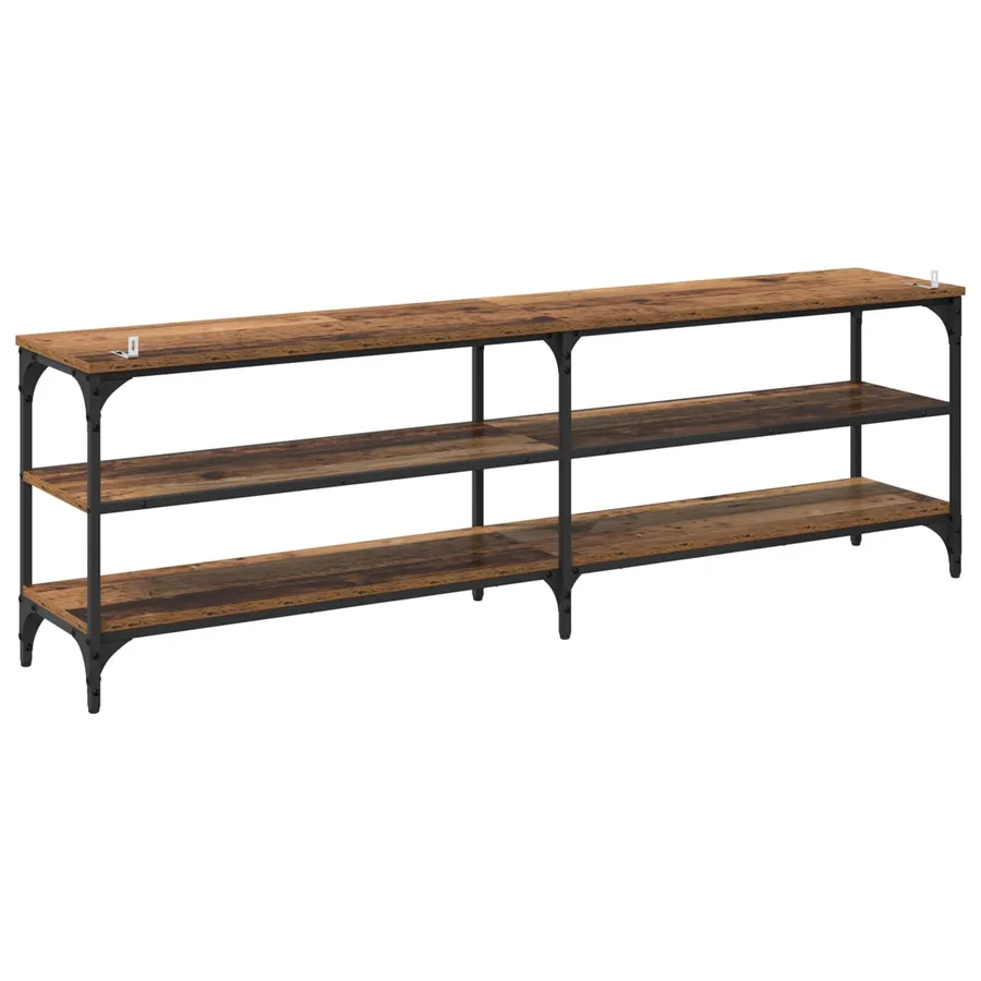 Meuble TV Bois Ancien 160 x 30 x 50 cm Bois d'ingénierie et fer - 7