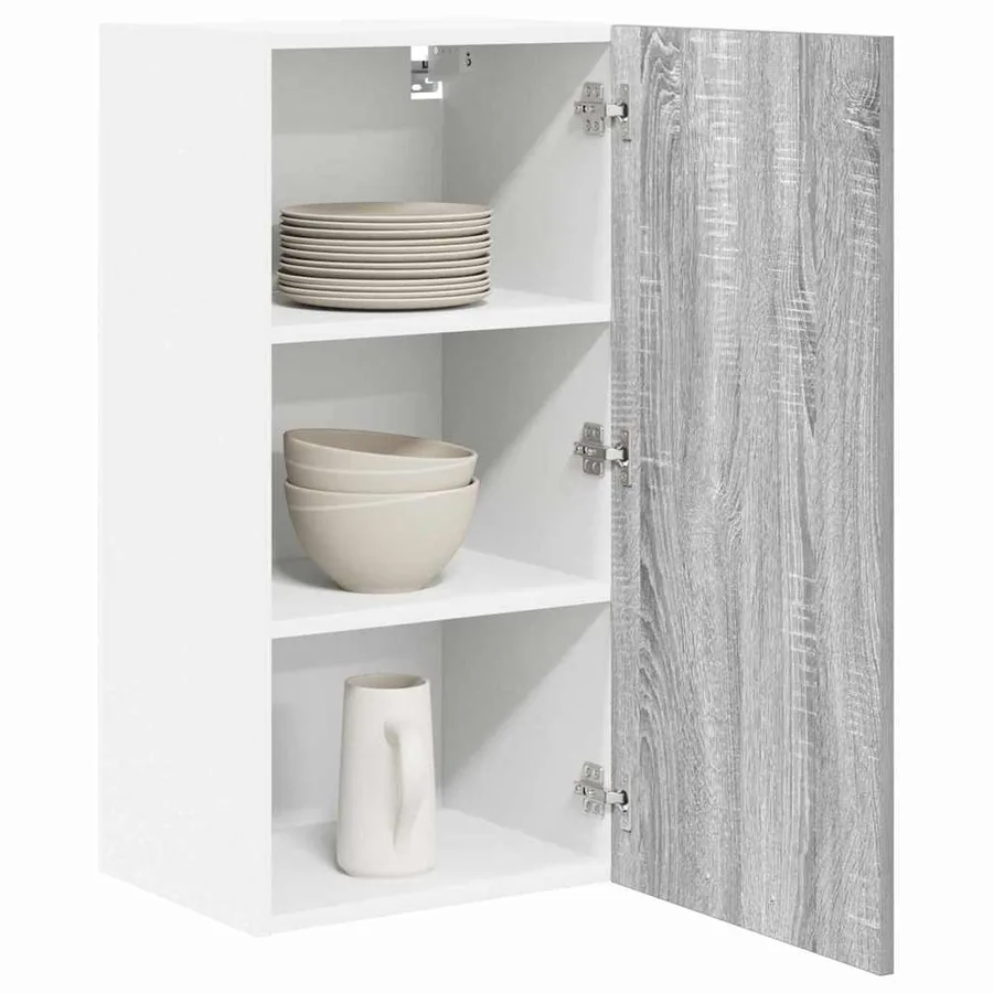 Armoire suspendue Gris Sonoma et Blanc 40 x 31 x 80 cm - 3