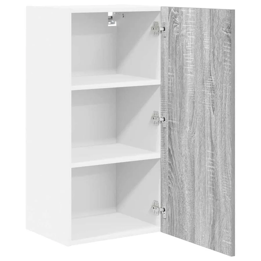 Armoire suspendue Gris Sonoma et Blanc 40 x 31 x 80 cm - 5