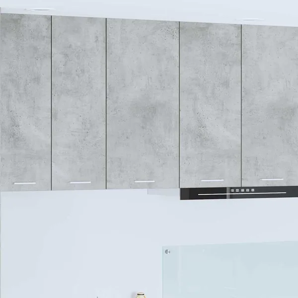 Armoire suspendue Gris béton et Blanc 40 x 31 x 80 cm