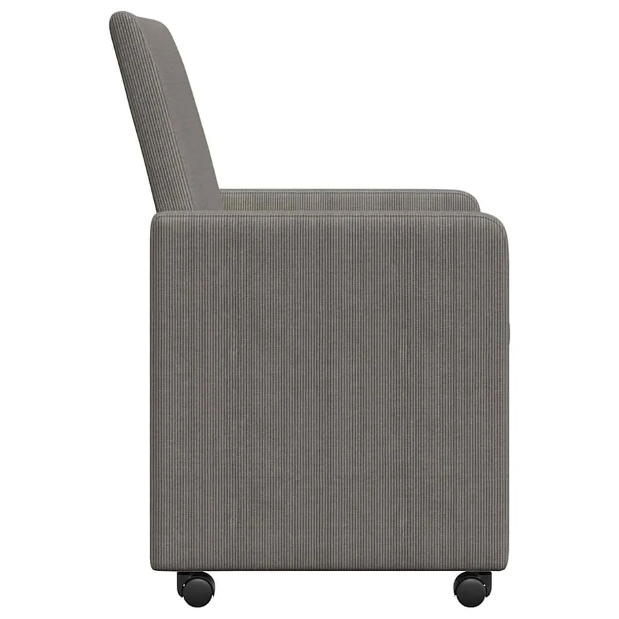 Chaises de Salle à Manger avec Roues 2 pcs Gris clair - 5