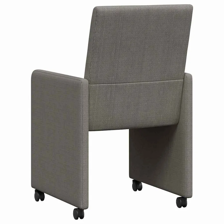 Chaises de Salle à Manger avec Roues 2 pcs Gris clair - 6