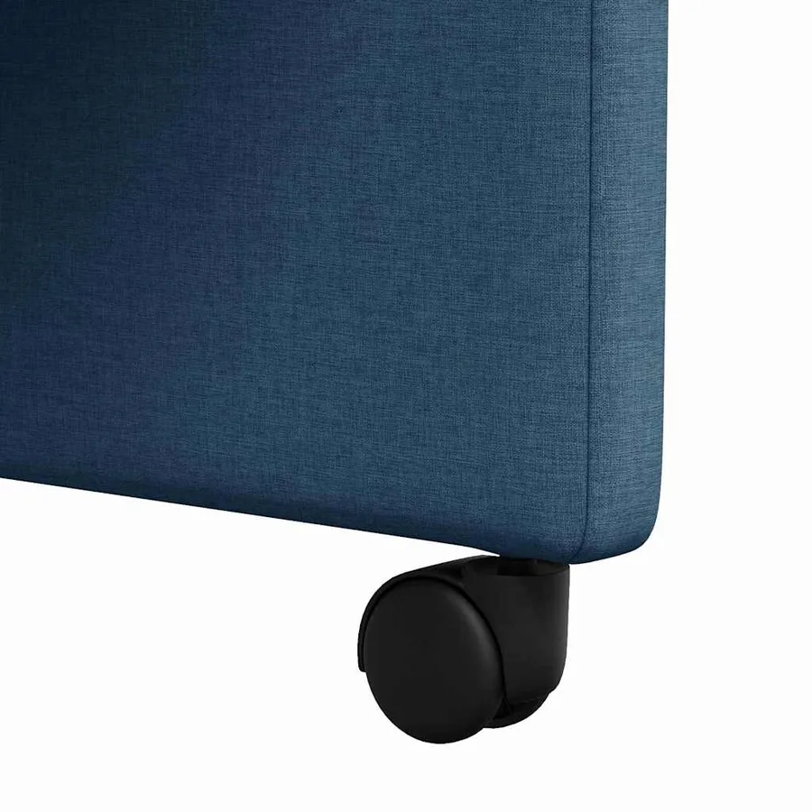 Chaises de Salle à Manger avec Roues 2 pcs Bleu 57 x 66 x 94 cm - 9