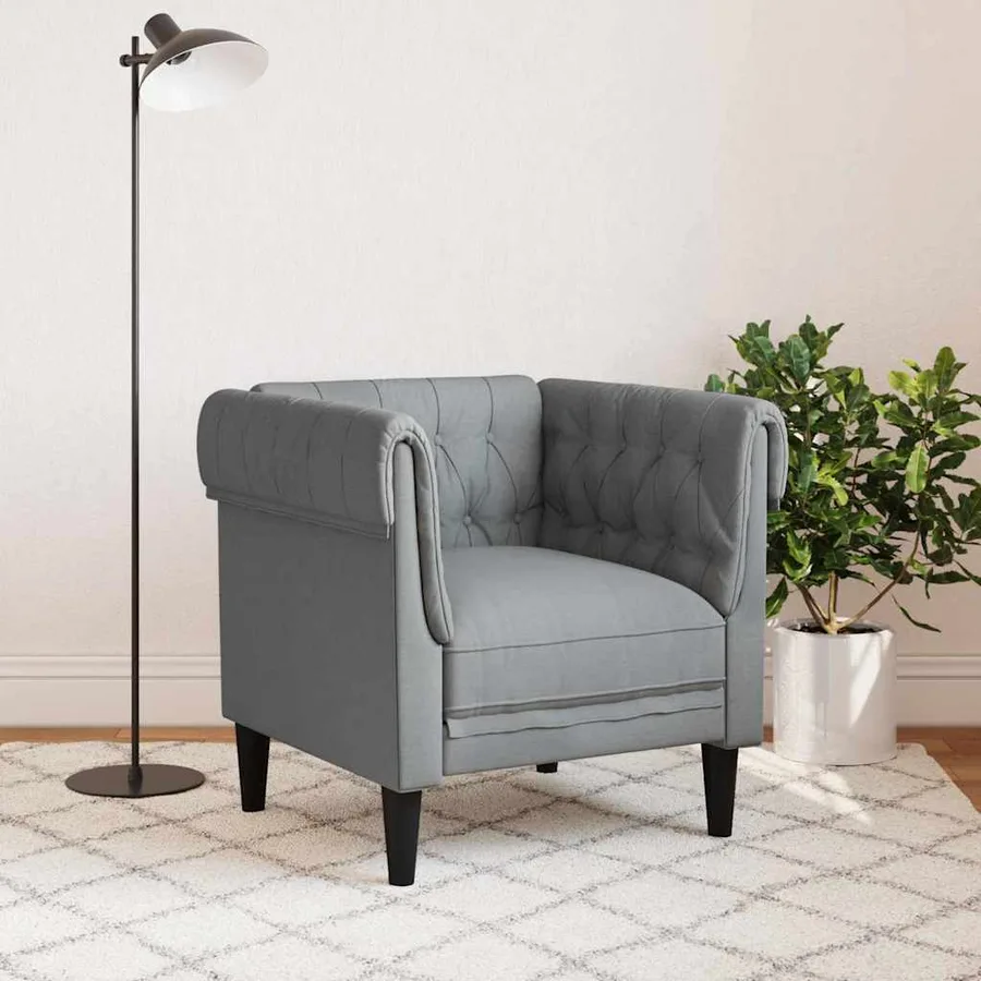 Canapé Gris clair 78,5 x 74,5 x 74,5 cm Polyester - 3