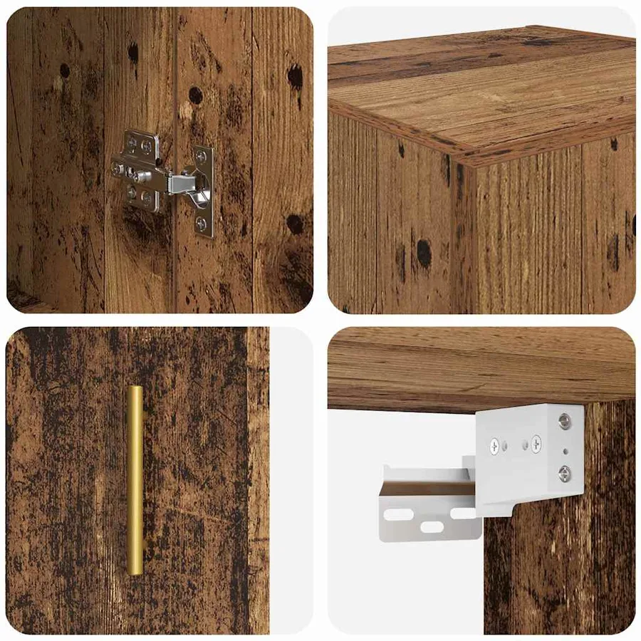 Meuble mural Bois Ancien 34,5 x 34 x 90 cm - 9