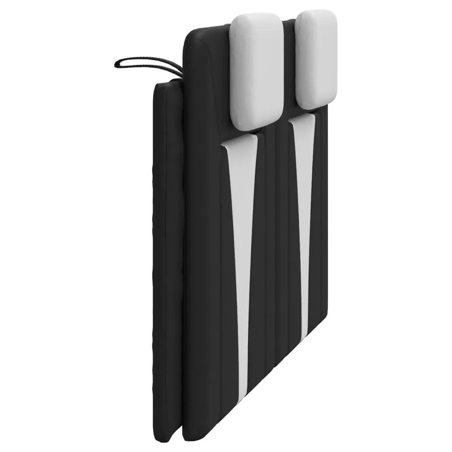 Coussin de tête de lit Viana noir et blanc 152 cm similicuir - 6