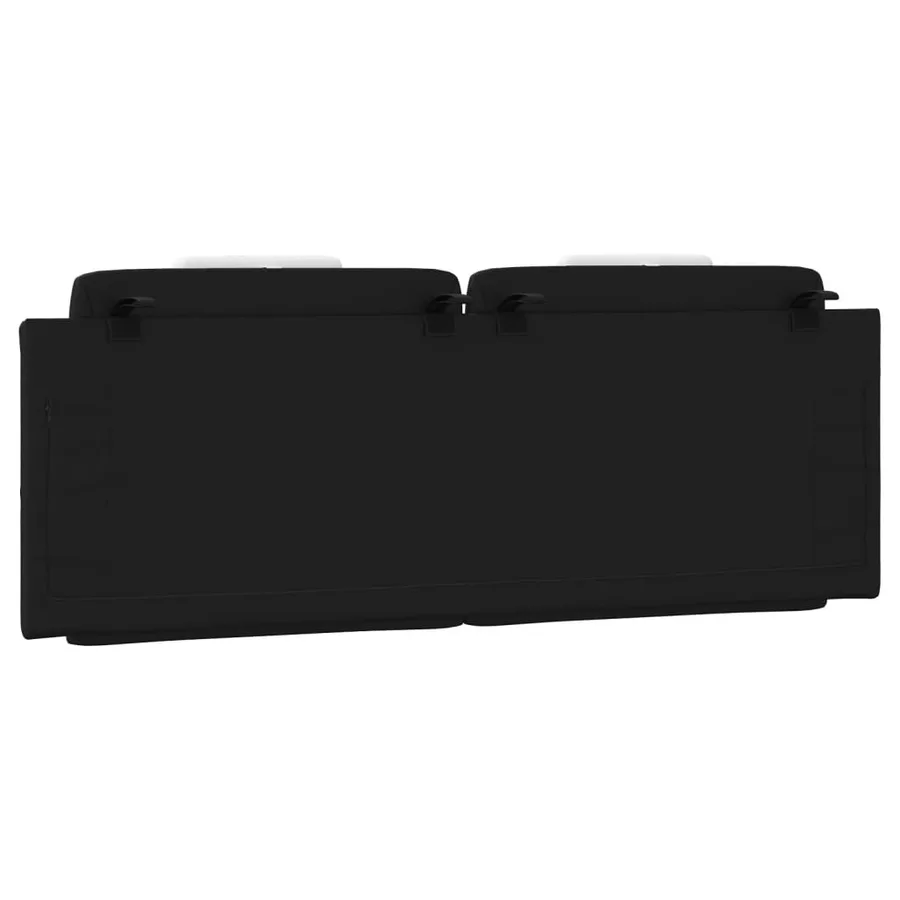 Coussin de tête de lit Viana noir et blanc 152 cm similicuir - 7