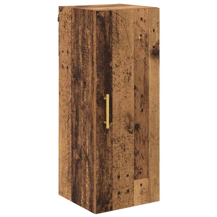 Haut Armoire 2 pcs Bois Ancien Bois d'ingénierie - 7