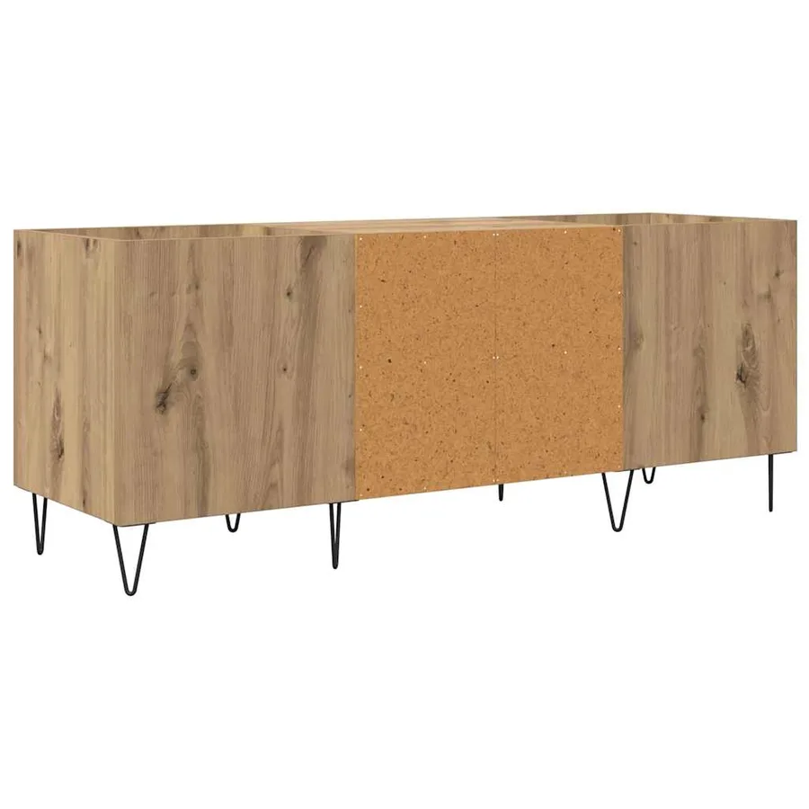 Meuble à vinyles Chêne artisanal 121 x 38 x 48 cm - 7