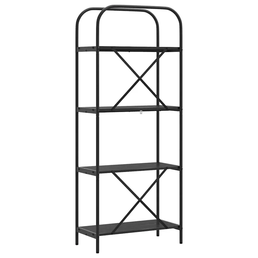 Étagère Chêne noir 60 x 30 x 146 cm Bois d'ingénierie - 7