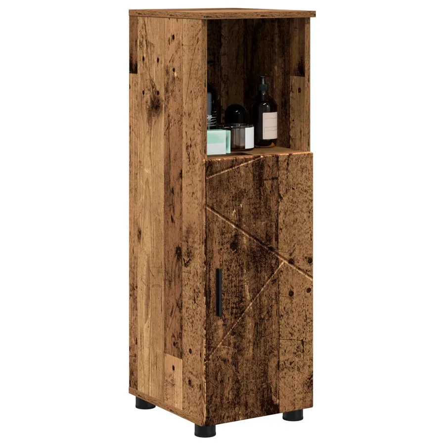 Cabinet de salle de bain avec porte Bois Ancien 30 x 35 x 95 cm - 3