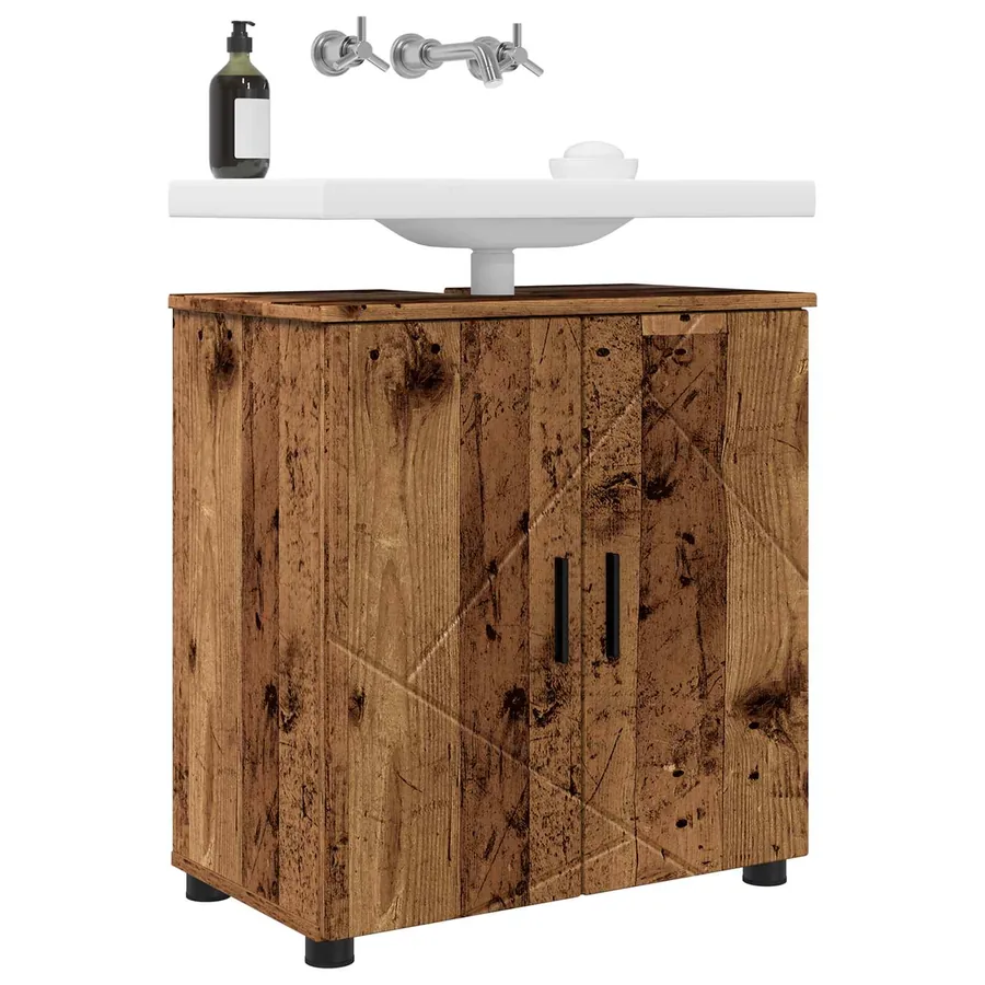 Cabinet de salle de bain avec porte Bois Ancien 61 x 35 x 64 cm - 3