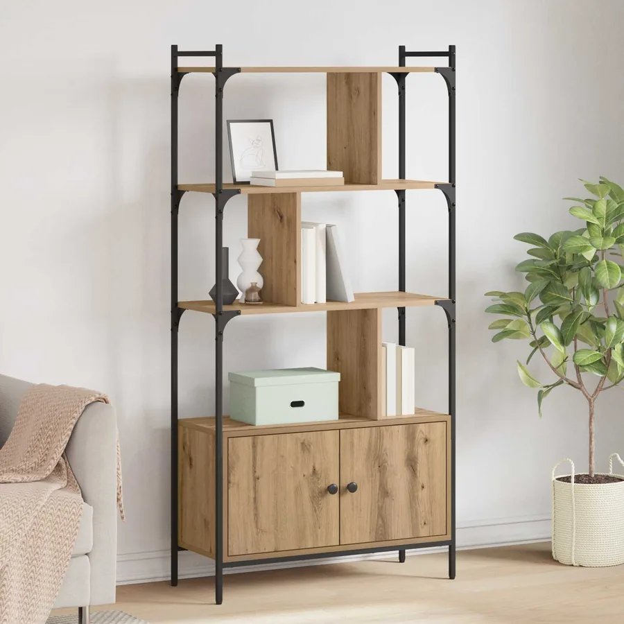 Bibliothèque 6 niveaux 76,5 x 30 x 154,5 cm Bois d'ingénierie