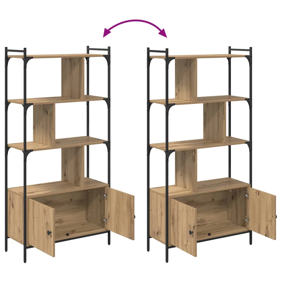 Bibliothèque 6 niveaux 76,5 x 30 x 154,5 cm Bois d'ingénierie - 11
