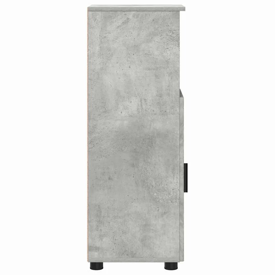 Cabinet de salle de bain avec porte Gris béton 30 x 35 x 95 cm - 7