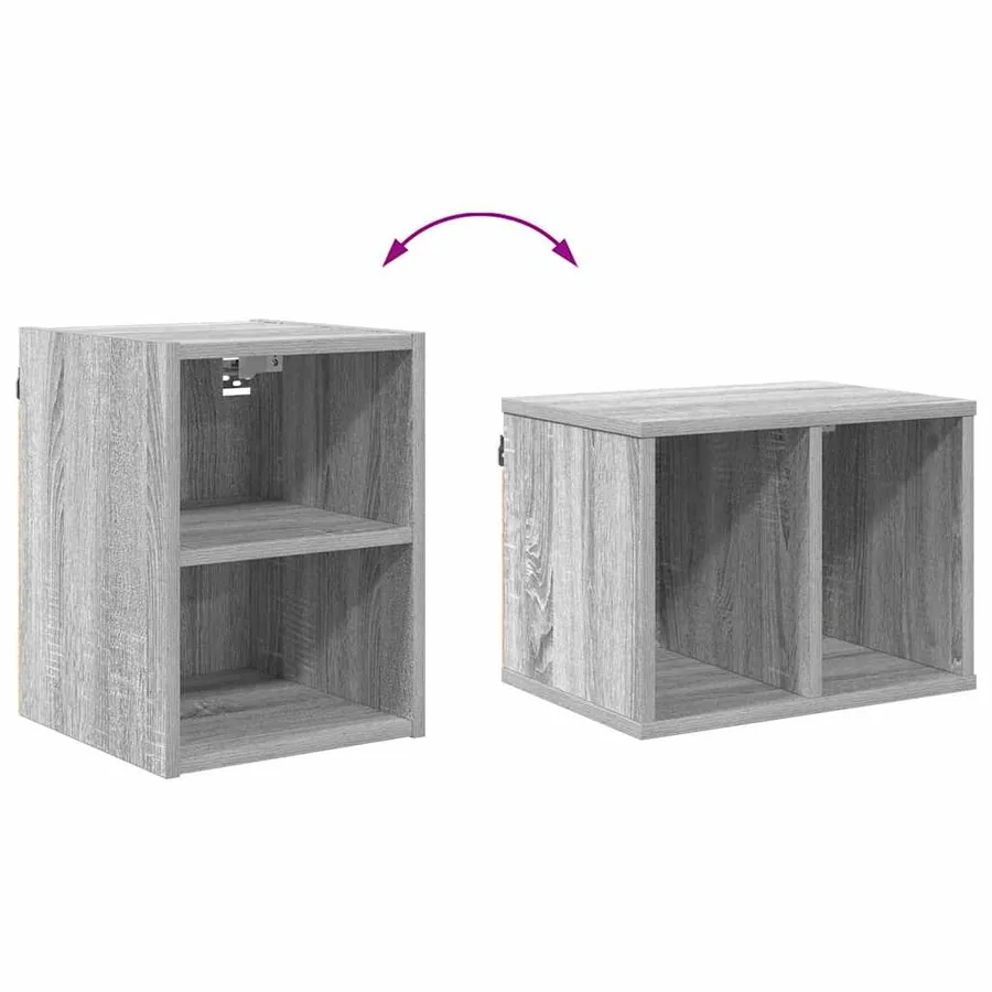 Armoire suspendue avec stockage Gris Sonoma 30 x 29,5 x 40 cm - 8