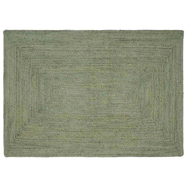 Tapis de surface Rectangulaire Vert olive 140 x 200 cm Jute