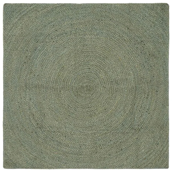 Tapis de surface Vert olive 120 x 120 cm Jute