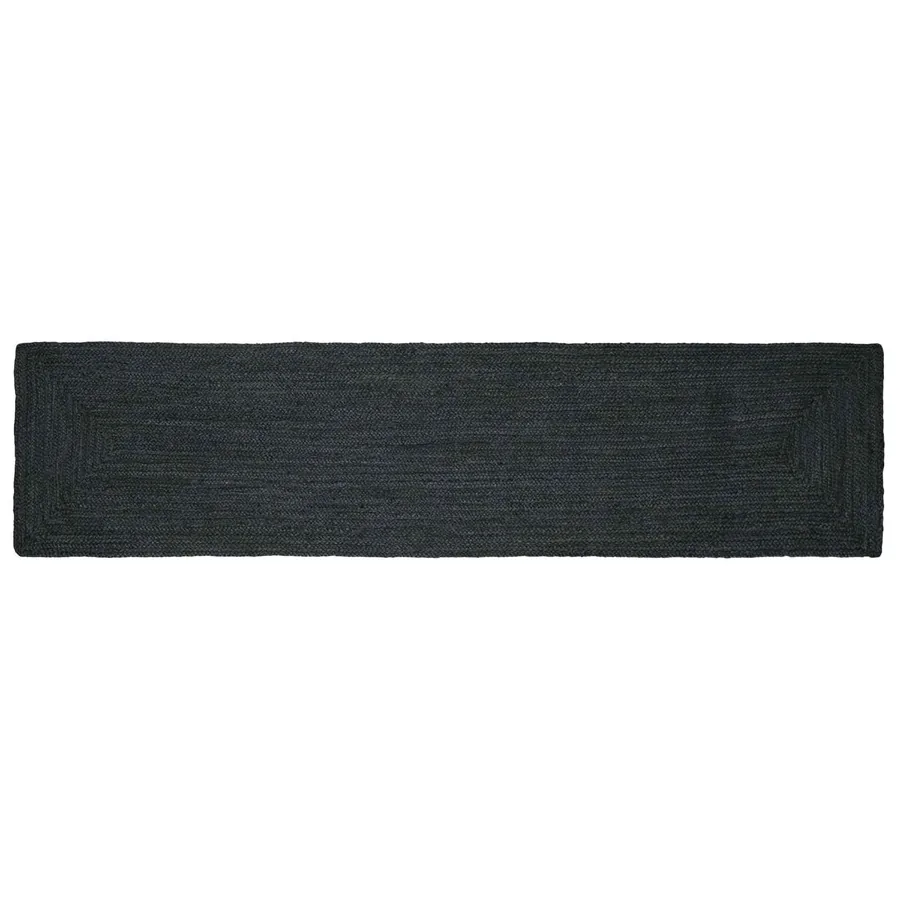 Tapis de surface Rectangulaire Gris foncé 60 x 250 cm Jute