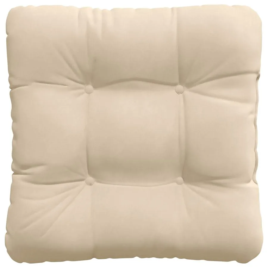 Coussins de siège 4 pcs Crème 45 x 45 cm Tissu en microfibre - 7