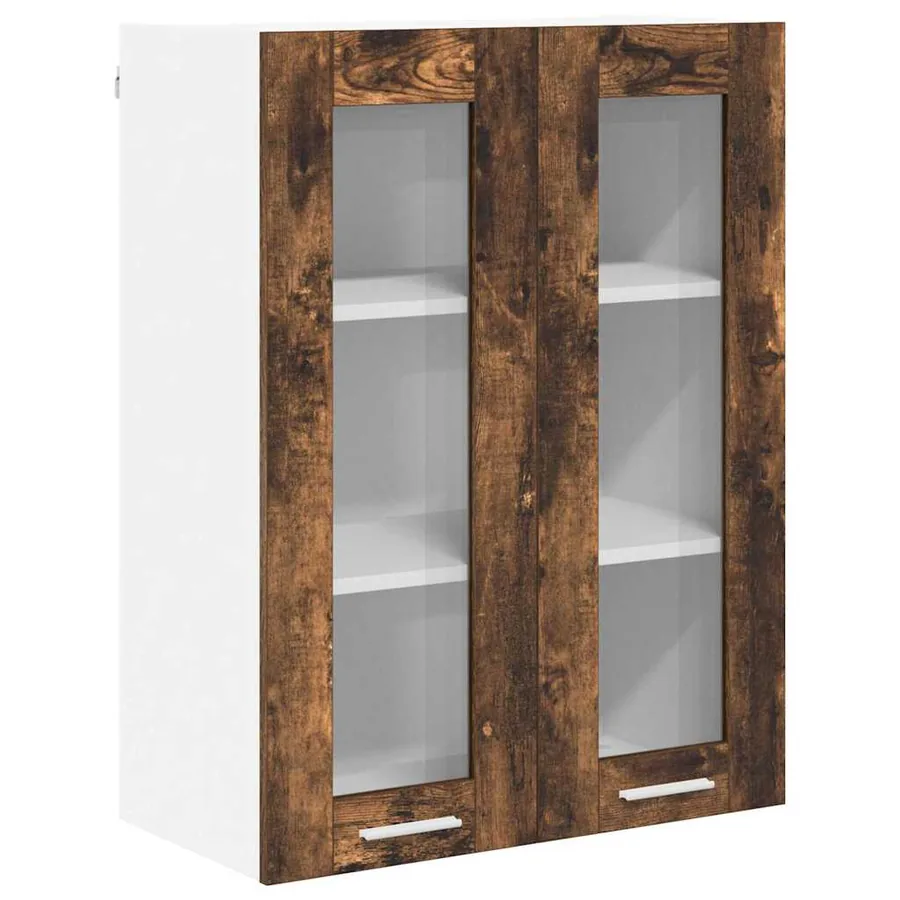 Armoire suspendue Chêne fumé 60 x 31 x 80 cm Bois d'ingénierie - 2