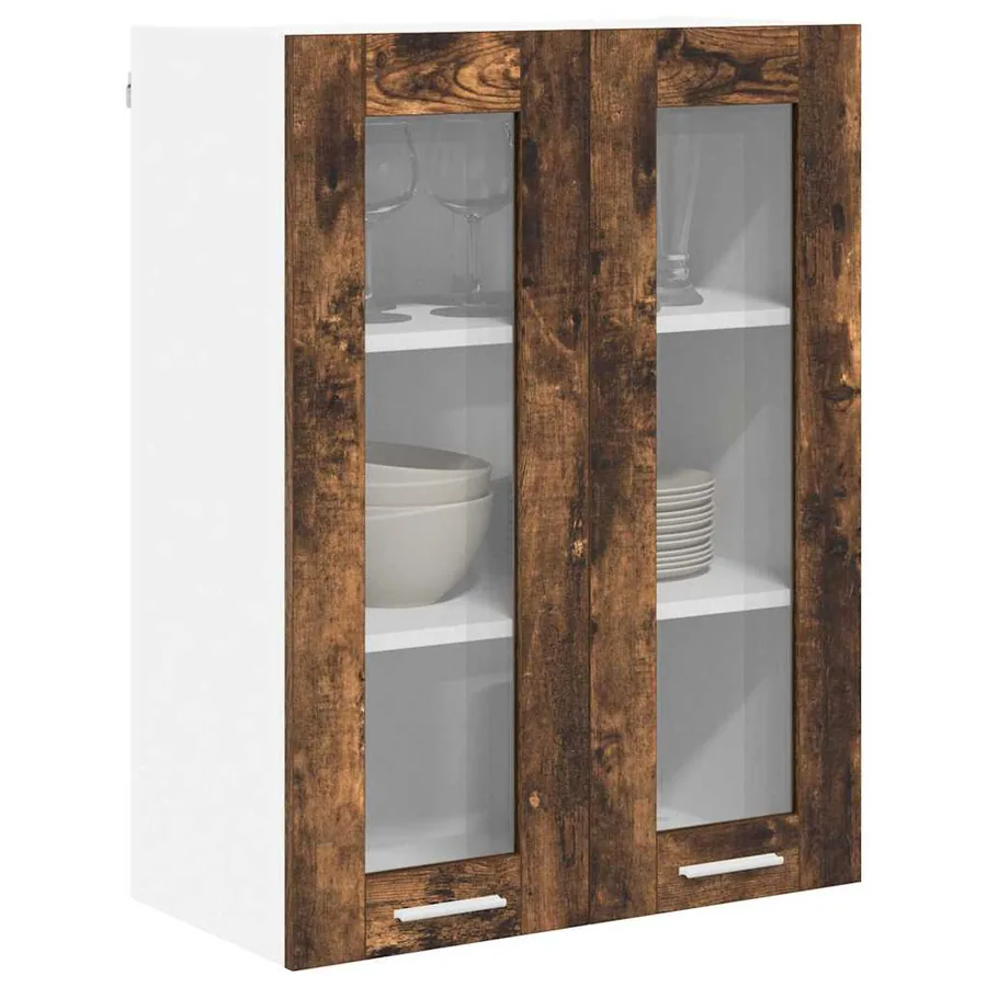Armoire suspendue Chêne fumé 60 x 31 x 80 cm Bois d'ingénierie - 3