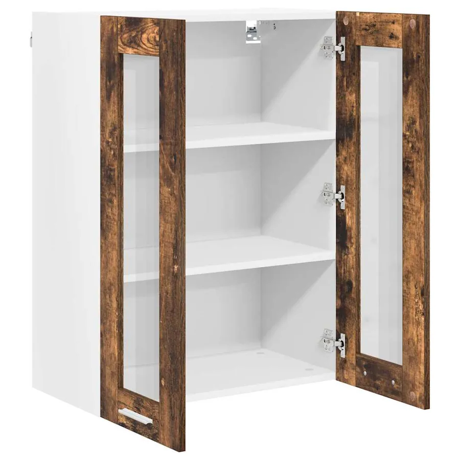 Armoire suspendue Chêne fumé 60 x 31 x 80 cm Bois d'ingénierie - 5