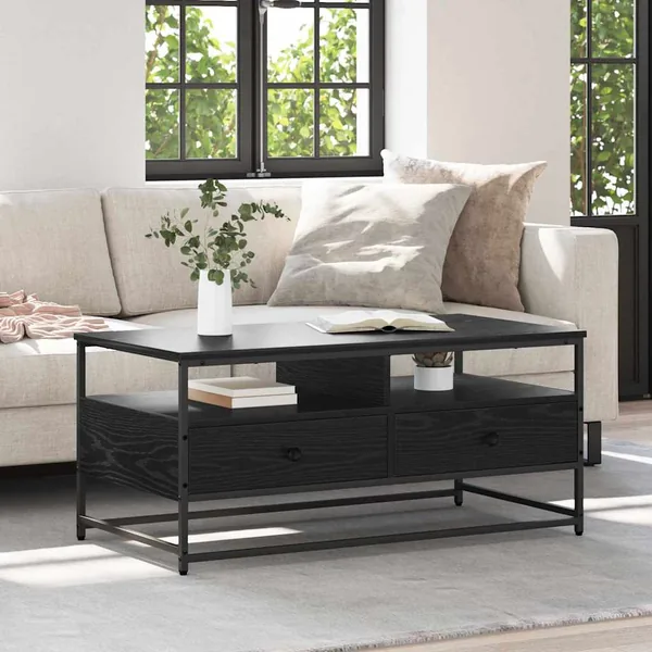 Table basse Chêne noir 100 x 51 x 45 cm Bois d'ingénierie