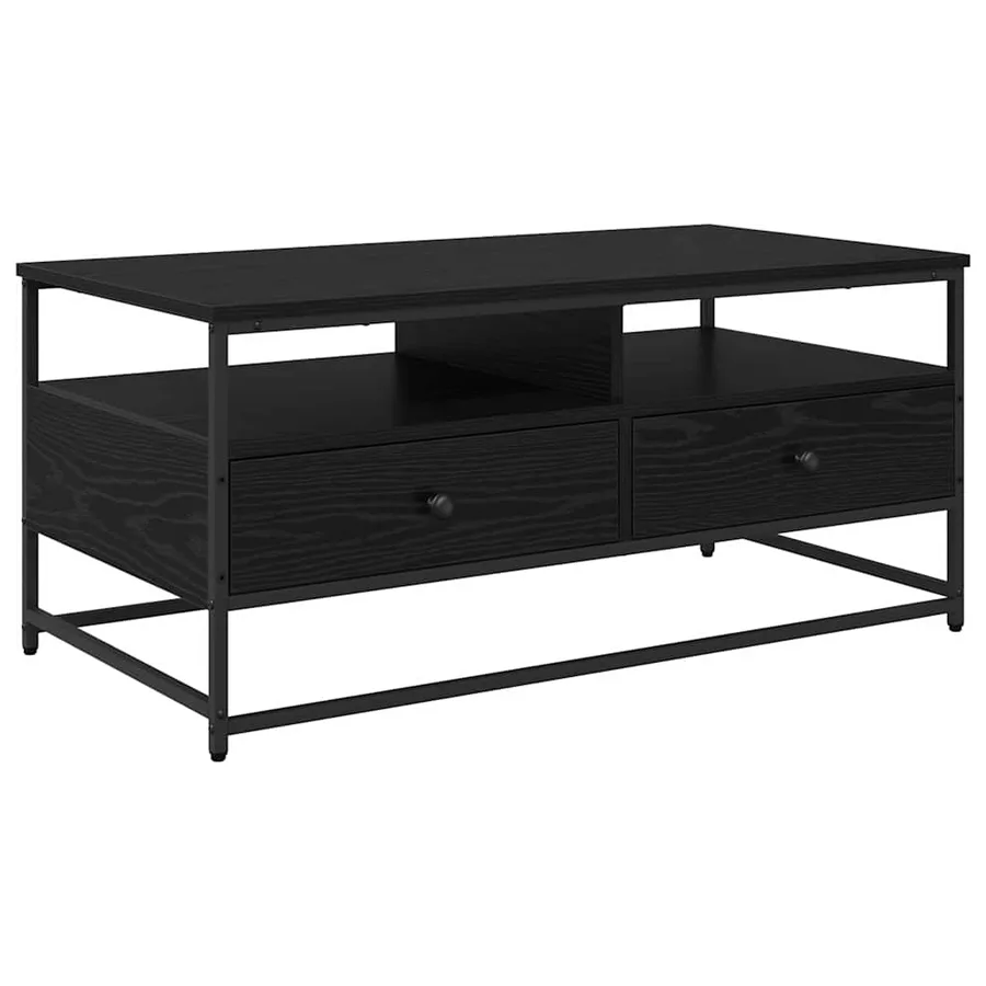 Table basse Chêne noir 100 x 51 x 45 cm Bois d'ingénierie - 2