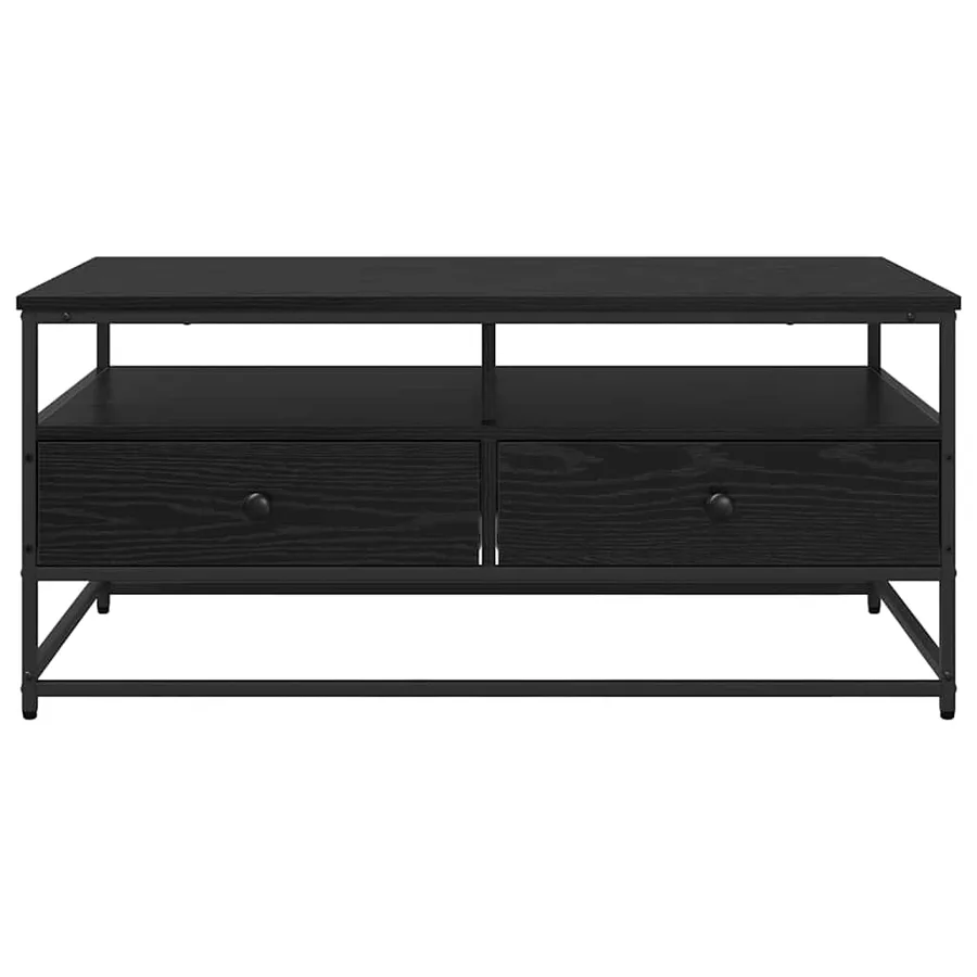 Table basse Chêne noir 100 x 51 x 45 cm Bois d'ingénierie - 6
