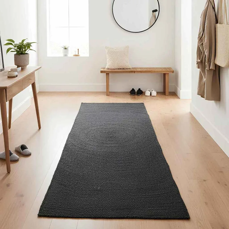 Tapis de surface Gris foncé 80 x 200 cm Jute - 2