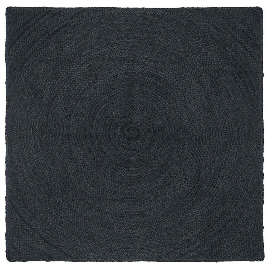 Tapis de surface Gris foncé 120 x 120 cm Jute