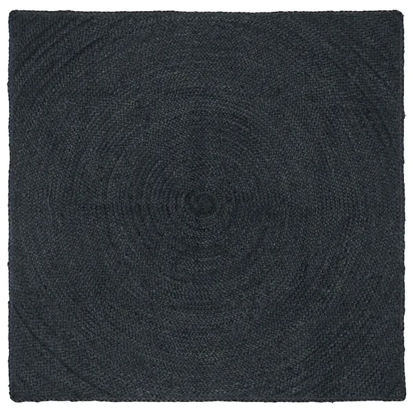 Tapis de surface Gris foncé 120 x 120 cm Jute