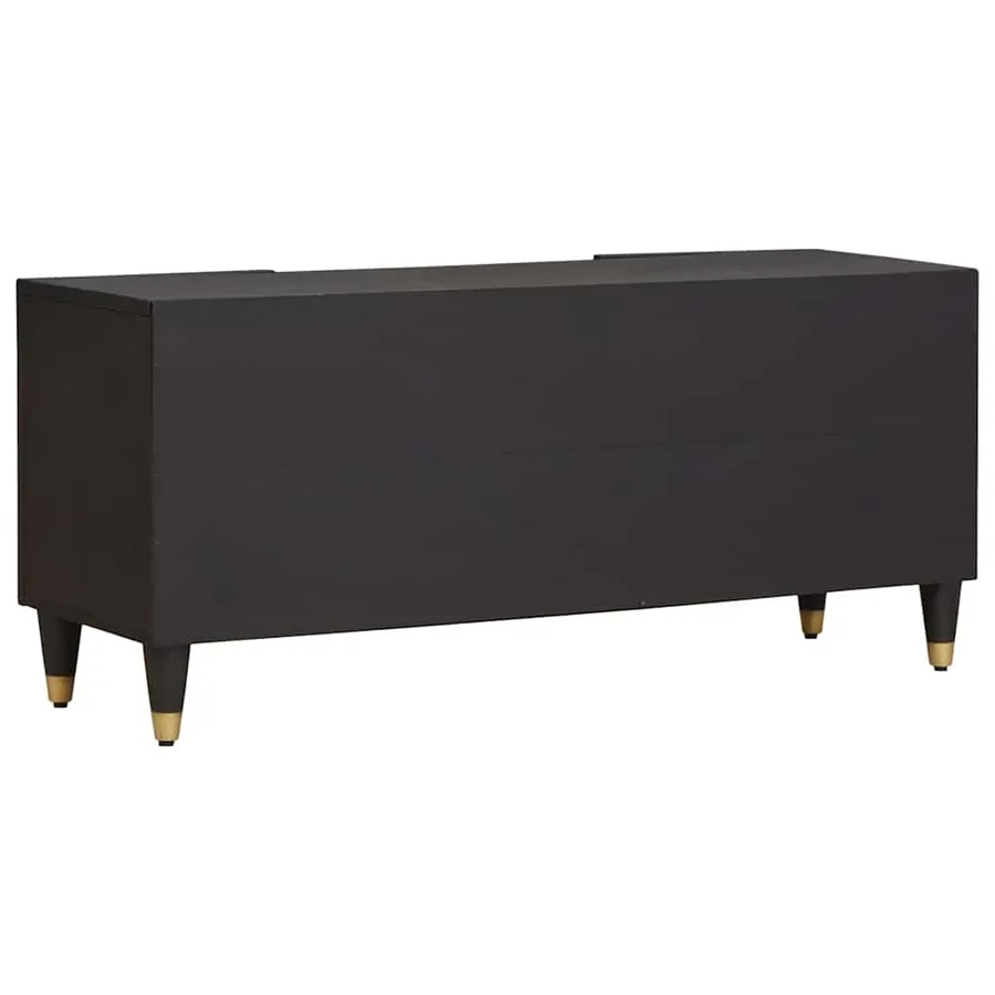 Meuble TV Noir 105 x 33 x 46 cm Bois de mangue massif - 5