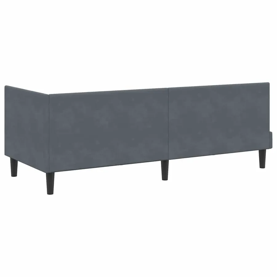 Cadre de lit d'angle avec matelas 2 pcs Gris Velours - 9
